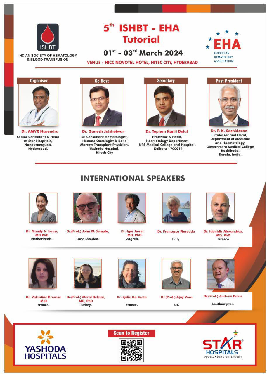 5th ISHBT-EHA Tutorial