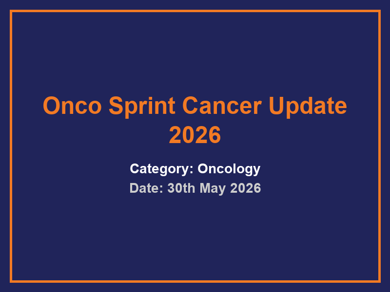 Onco Sprint Cancer Update 2026