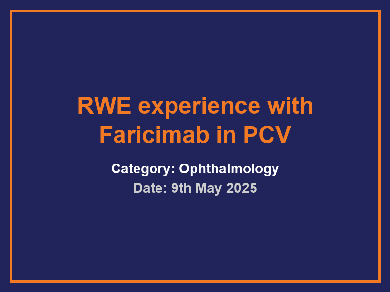 RWE experience with Faricimab in PCV